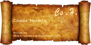 Csada Hermia névjegykártya